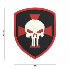Nášivka PUNISHER RED CROSS 3D (velcro)