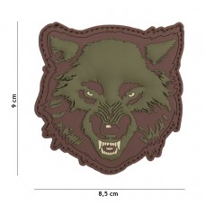Nášivka VLK 3D zelený (velcro)