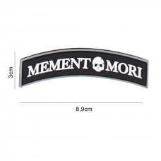 Nášivka MEMENTO MORI 3D (velcro) černá