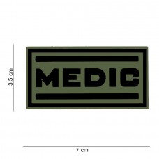 Nášivka MEDIC 3D Oliv (velcro)