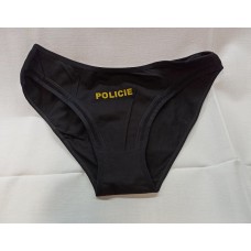 Kalhotky POLICIE černé, s černou krajkou