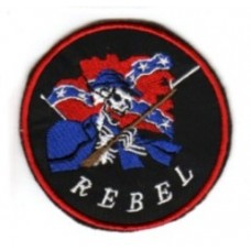 Nášivka Rebel - kostra s puškou