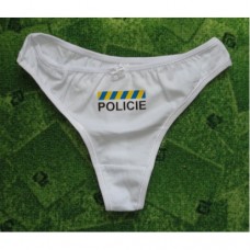 Kalhotky/Tanga POLICIE bílé