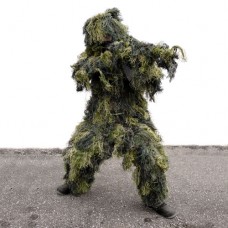 Maskovací oblek Ghillie Suit ANTI-FIRE Woodland (4-dílný)